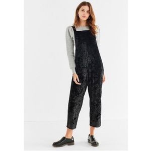 Urban Outfitters Black Velvet Jumpsuit